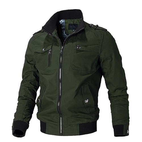 Oymyakon Men's Casual Military Jacket Stand Collar Jackets